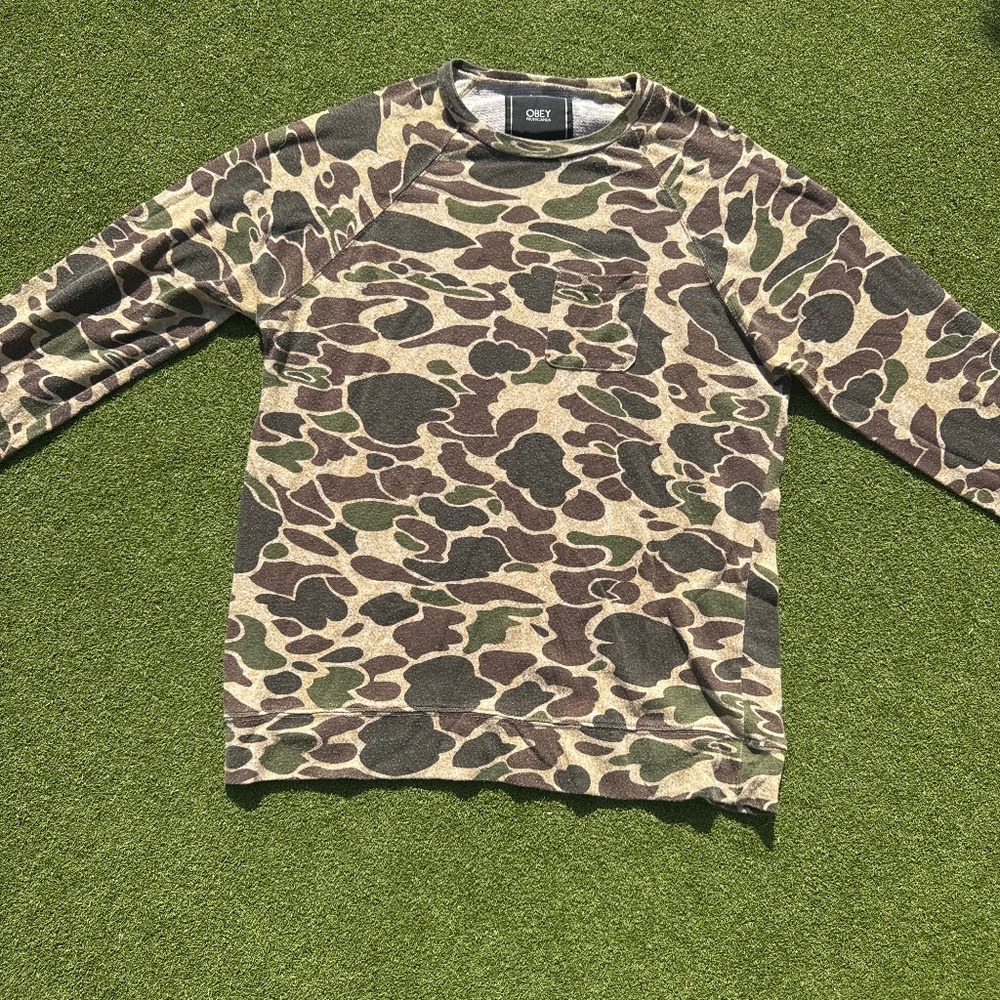 Obey Camo Crewneck